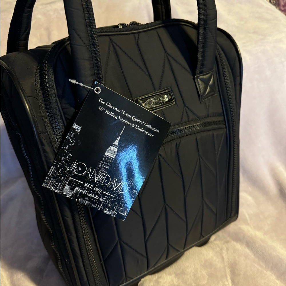 Joan & David Black Quilted Tote Bag